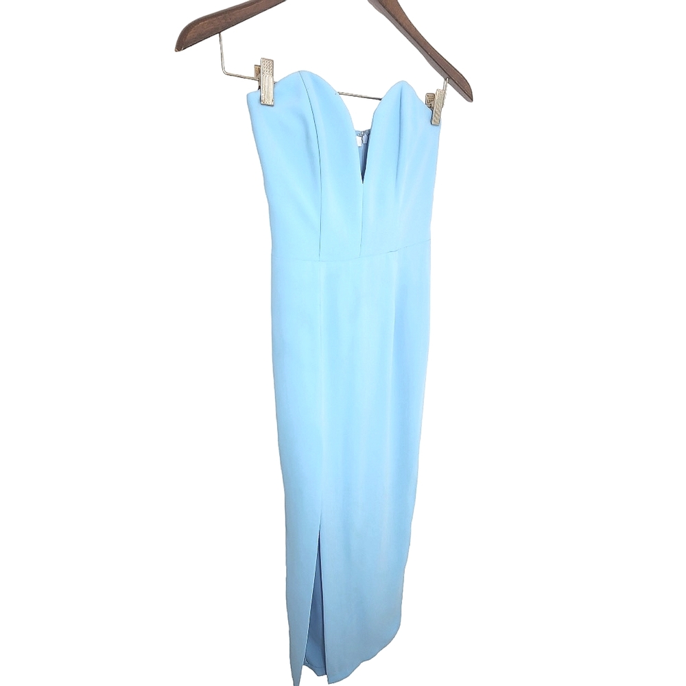 Amanda Uprichard dress formal strapless baby blue size 6 - Picture 5 of 10